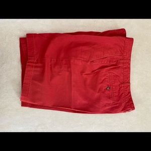 RED NAUTICA DECK SHORTS/BERMUDA